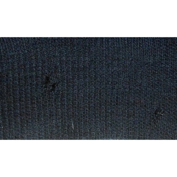 FACONNABLE Brown & Navy Blue Leather & Wool Full Zip Bomber Jacket Men's Size XL - Picture 12 of 12